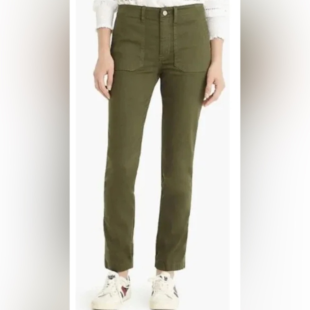 J. Crew vintage straight cargo cotton sateen pant